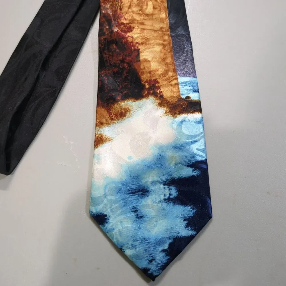 Vintage Steven Harris Hand Made Lighthouse Tie